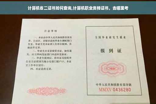 计算机省二证书如何查询,计算机职业资格证书，去哪里考