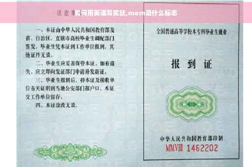 如何用英语写奖状,mem是什么标志