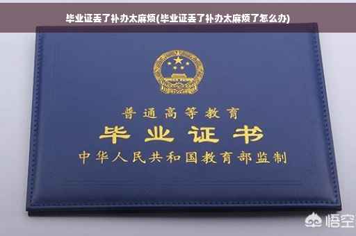 毕业证丢了补办太麻烦(毕业证丢了补办太麻烦了怎么办)