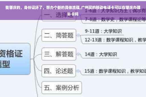 我肇庆的，身份证坏了，想办个新的具体流程,广州买的移动电话卡可以在肇庆办理补卡吗