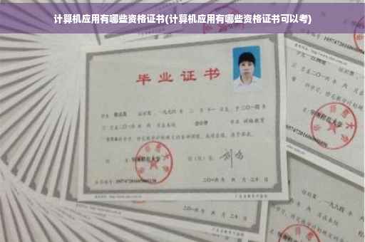 计算机应用有哪些资格证书(计算机应用有哪些资格证书可以考)