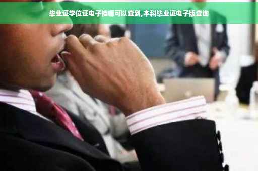 毕业证学位证电子档哪可以查到,本科毕业证电子版查询
