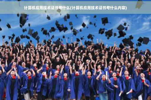 计算机应用技术证书考什么(计算机应用技术证书考什么内容)