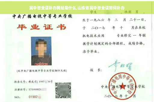 高中毕业证补办网址是什么,山东省高中毕业证如何补办