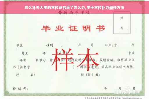 怎么补办大学的学位证书丢了怎么办,学士学位补办最佳方法