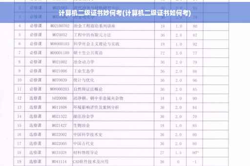 计算机二级证书妙何考(计算机二级证书如何考) 计算机二级证书妙何考(计算机二级证书如何考)