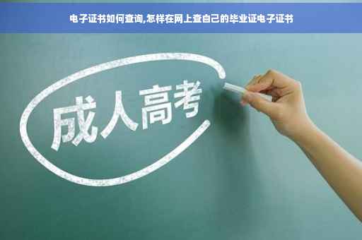 电子证书如何查询,怎样在网上查自己的毕业证电子证书