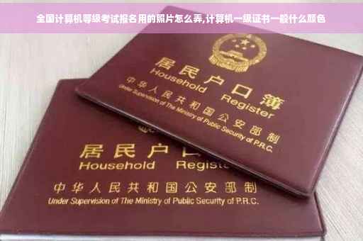 全国计算机等级考试报名用的照片怎么弄,计算机一级证书一般什么颜色