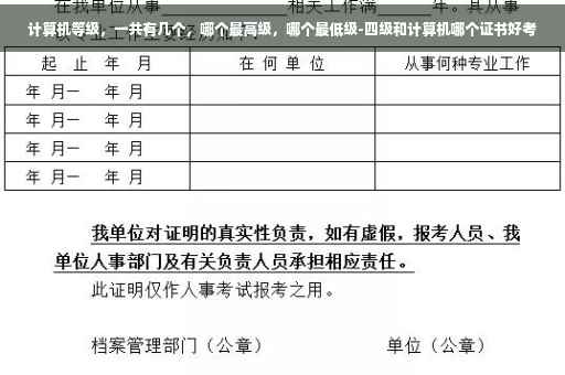 计算机等级，一共有几个，哪个最高级，哪个最低级-四级和计算机哪个证书好考