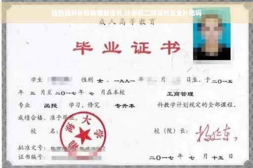 技能提升补贴有哪些证书,计算机二级证书企业补贴吗 技能提升补贴有哪些证书,计算机二级证书企业补贴吗