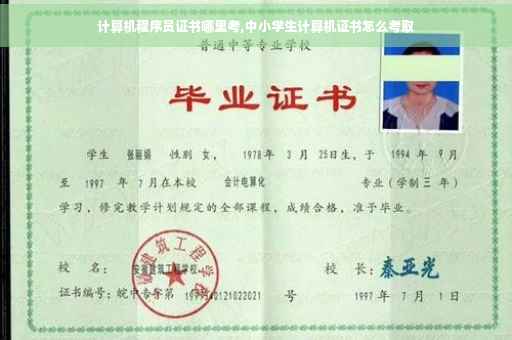 计算机程序员证书哪里考,中小学生计算机证书怎么考取