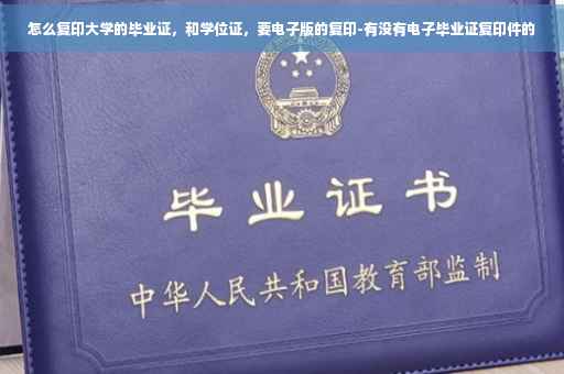 怎么复印大学的毕业证，和学位证，要电子版的复印-有没有电子毕业证复印件的