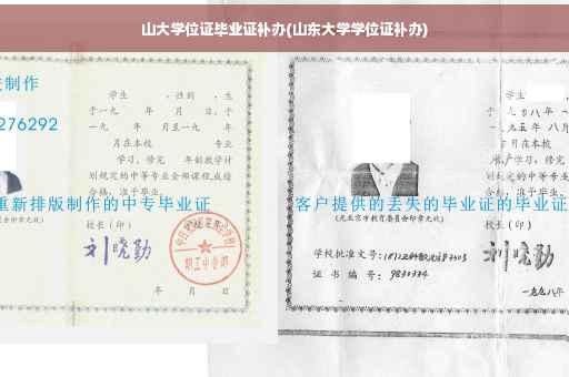 山大学位证毕业证补办(山东大学学位证补办)