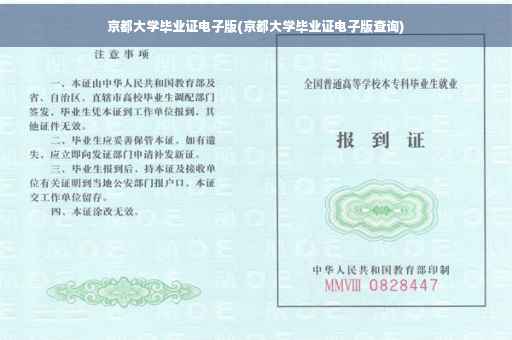 京都大学毕业证电子版(京都大学毕业证电子版查询)