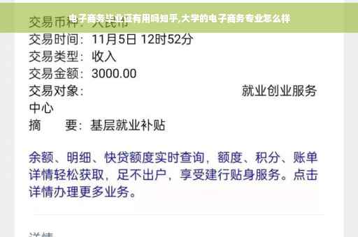 电子商务毕业证有用吗知乎,大学的电子商务专业怎么样