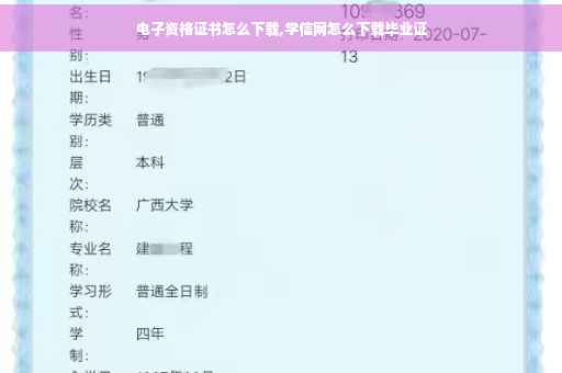 电子资格证书怎么下载,学信网怎么下载毕业证