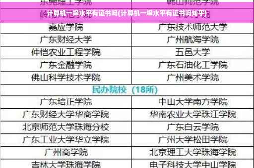 计算机一级水平有证书吗(计算机一级水平有证书吗知乎)