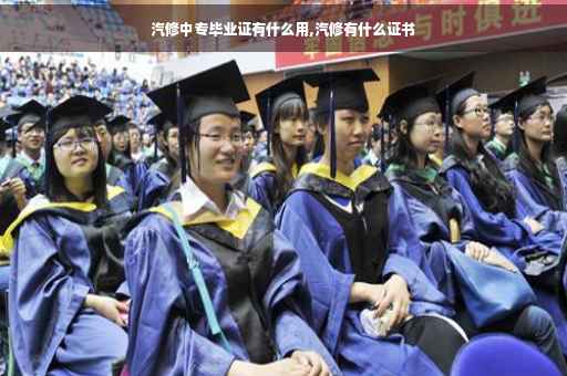汽修中专毕业证有什么用,汽修有什么证书