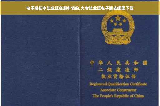 电子版初中毕业证在哪申请的,大专毕业证电子版去哪里下载