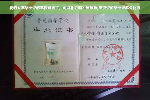 我的大学毕业证和学位证丢了，可以补办嘛？急急急,学位证和毕业证怎么补办