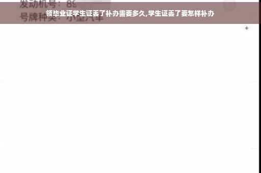 领毕业证学生证丢了补办需要多久,学生证丢了要怎样补办
