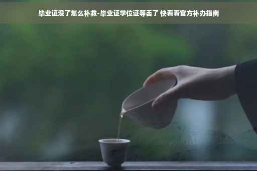 毕业证没了怎么补救-毕业证学位证等丢了 快看看官方补办指南