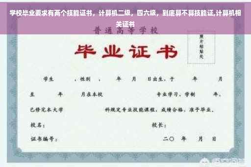 学校毕业要求有两个技能证书，计算机二级，四六级，到底算不算技能证,计算机相关证书