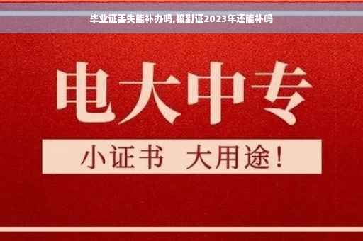 毕业证丢失能补办吗,报到证2023年还能补吗