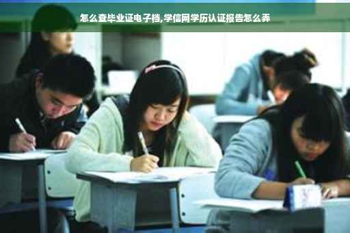 怎么查毕业证电子档,学信网学历认证报告怎么弄