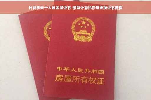 计算机类十大含金量证书-微型计算机修理更换证书流程
