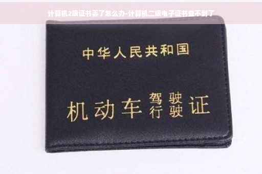 计算机2级证书丢了怎么办-计算机二级电子证书查不到了