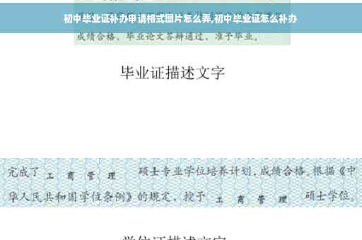 初中毕业证补办申请格式图片怎么弄,初中毕业证怎么补办
