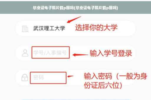 毕业证电子照片能p图吗(毕业证电子照片能p图吗)