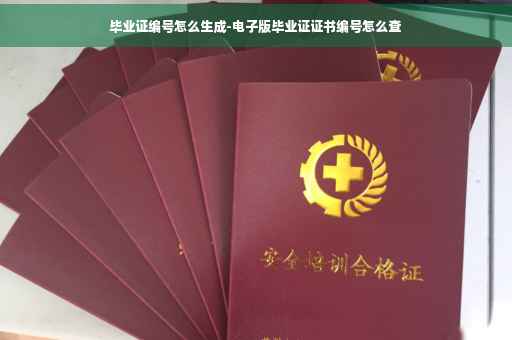 毕业证编号怎么生成-电子版毕业证证书编号怎么查