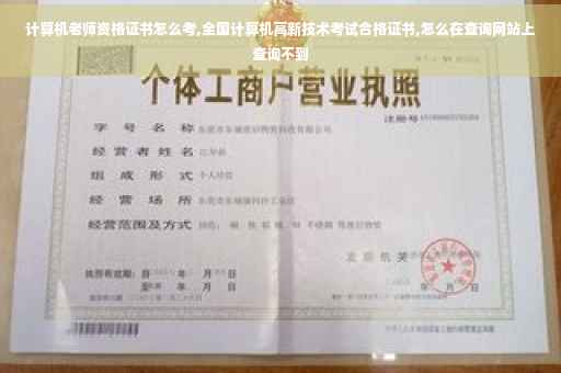 计算机老师资格证书怎么考,全国计算机高新技术考试合格证书,怎么在查询网站上查询不到