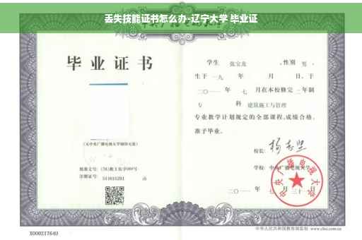 丢失技能证书怎么办-辽宁大学 毕业证