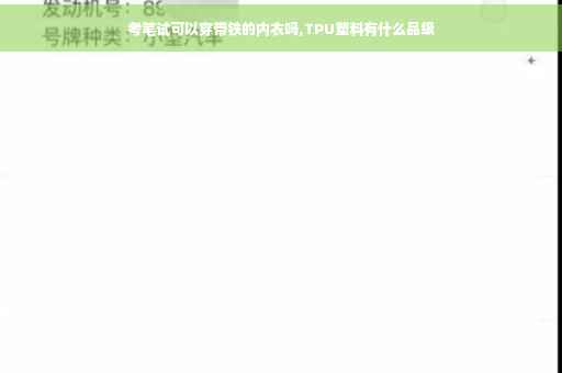 考笔试可以穿带铁的内衣吗,TPU塑料有什么品级