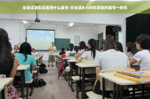 毕业证遗失后要用什么编号-毕业证补办的和原来的编号一样吗