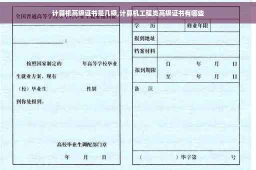 计算机高级证书是几级,计算机工程类高级证书有哪些