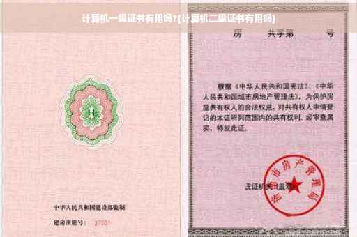 计算机一级证书有用吗?(计算机二级证书有用吗)
