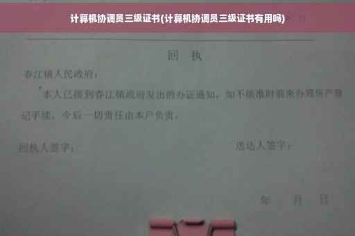 计算机协调员三级证书(计算机协调员三级证书有用吗) 计算机协调员三级证书(计算机协调员三级证书有用吗)