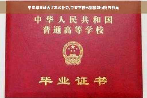 中专毕业证丢了怎么补办,中专学校已撤销如何补办档案
