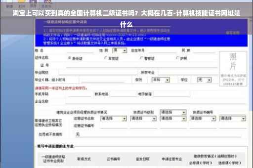 淘宝上可以买到真的全国计算机二级证书吗？大概在几百-计算机技能证书网址是什么