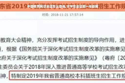 中国教育网毕业证怎么查询,大学毕业证那一年联网