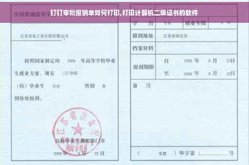 钉钉审批报销单如何打印,打印计算机二级证书的软件