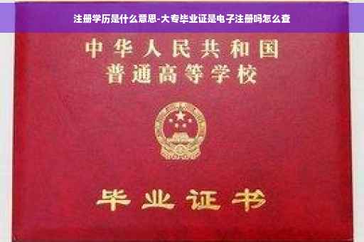 注册学历是什么意思-大专毕业证是电子注册吗怎么查 注册学历是什么意思-大专毕业证是电子注册吗怎么查