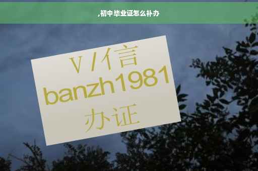 ,初中毕业证怎么补办