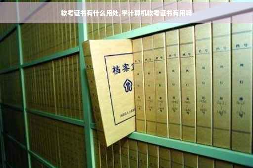 软考证书有什么用处,学计算机软考证书有用吗