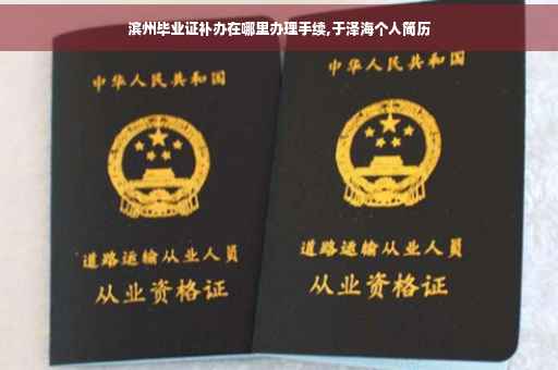 滨州毕业证补办在哪里办理手续,于泽海个人简历