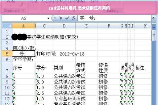 cad证书有用吗,美术级别证有用吗